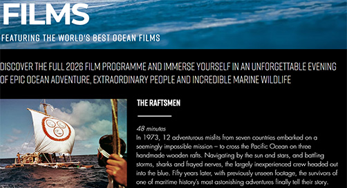 Llun o wefan Ocean Film Festival