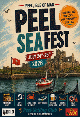 Poster Peel Seafest, Isle of Man, Gorffennaf 24ain-25ain2026